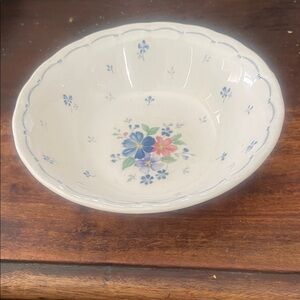 Nikko Ceramics Floral Bowl - Blue and Pink Accents